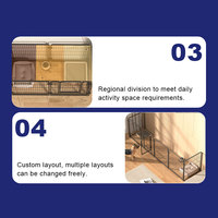 Usine directe 8 panneaux pliable chien clôture Cage intérieur extérieur parc pour animaux de compagnie Durable en plastique en acier inoxydable matériel cadre en acier