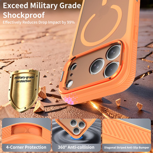 <span class=keywords><strong>Coque</strong></span> de protection magnétique mate effet seconde peau avec support et cadre d'objectif métallique premium pour <span class=keywords><strong>iPhone</strong></span> 18 17 Pro Max – Vente en gros - Product Image 6