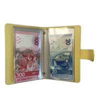 Benutzer definierte PP Hardcover Ring Binder Geld Sparbuch Top Loading Cash Collector Vier bunte Designs mit Magnet verschluss