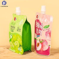 Emballages Doypack personnalisés, pochettes en plastique pour boissons, pochettes auto-scellantes avec bec verseur pour jus, eau, bière