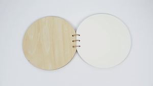 Factory Premium Wooden Baby Shower Guest Book <b>Gift</b> Round Wooden Cover Party <b>Memory</b> Book Ideal Baby Shower <b>Gift</b> for New Parents - Product Image 3