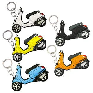 Gifts_Manufacturer Wholesale Metal Vespa Rubber Key Chain Rubber Duck Key Chain