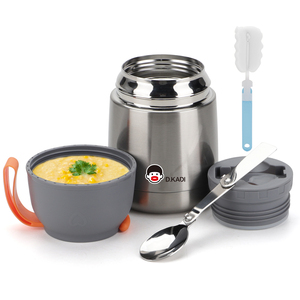 Pot alimentaire isolé en acier inoxydable 304 de conception classique avec cuillère Récipients <span class=keywords><strong>thermos</strong></span> à déjeuner sous vide étanches <span class=keywords><strong>pour</strong></span> <span class=keywords><strong>repas</strong></span> chauds - Product Image 2