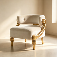 Fauteuil de Luxe Moderne et Design, Chaise Longue Confortable pour Salon, Chambre et Hall d'Hôtel/Appartement