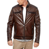 Veste en cuir véritable pour homme, nouvelle collection, design tendance, manches longues, style streetwear, veste en cuir professionnelle