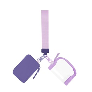 Cartera de muñeca doble de moda de lujo <span class=keywords><strong>2024</strong></span>, monedero con logotipo personalizado, bolsa doble, pulsera transparente, tarjetero, cartera - Product Image 4