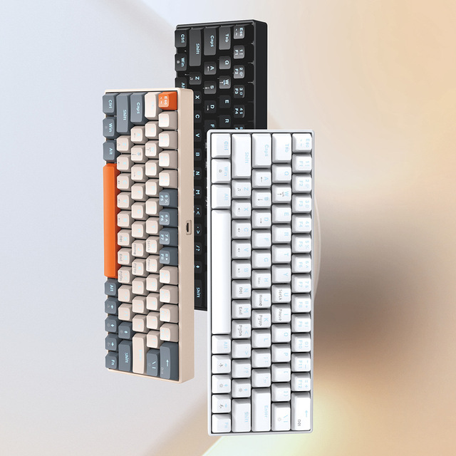 Custom Manufacturer JK61 Rainbow Lights BT 3.0 Wired Dual-Mode Compact 61 Key Mechanical Gaming MINI Wireless Keyboard