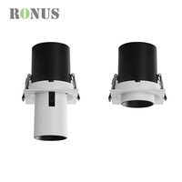 Spot carré mobile vers le bas 25W plafond encastré COB réglable 24W magasin lumière LED Downlight