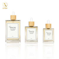 Botol Tetes Kaca 30ml 50ml 100ml Botol Minyak Esensial Bambu untuk Minyak Serum dengan Tutup Bambu