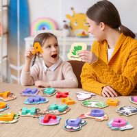 Enfants en bois Animal lettre Puzzle 26 pièces Alphabets cognitif Animal correspondant blocs Puzzle jouet enfants éducatif en bois jouet