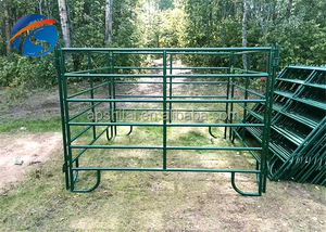 أسوار حيوانات خضراء سهلة التجميع، جدار حصان عالي الجودة، ساحة ماشية مغلفنة مغلفة للحام - Product Image 3