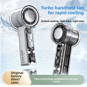 Ventilador Portátil Mini Turbo X05 Popular para Uso Externo com Display Digital e Bateria de 2000mAh-4000mAh de Baixa Consumo - Product Image 2