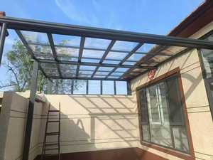 Auvent en alliage d'aluminium Hongqi imperméable avec protection solaire et pluie, cadre thermolaqué pour usage extérieur <span class=keywords><strong>sur</strong></span> portes, tonnelles et terrasses - Product Image 4