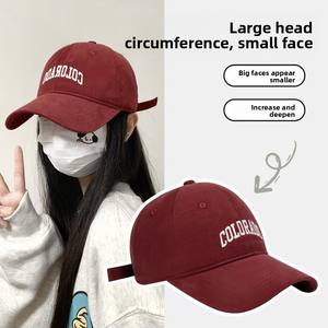 หมวกแก๊ปเบสบอลสำหรับผู้หญิงใหม่ฤดูร้อน2025หมวกปีกกว้างแข็งคุณภาพสูงขอบบางปกป้องใบหน้ารอบศีรษะใหญ่ - Product Image 2