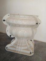 Moules en plastique pour pots de fleurs en béton préfabriqués décoratifs de jardin, nouveau design, 50*50cm