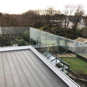 Balustrade sans cadre Main courante Rampe en verre en aluminium pour balcon Patio <span class=keywords><strong>Escalier</strong></span> - Product Image 3