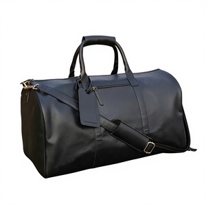 Sac de voyage unisexe pliable, grande capacité, léger, imperméable, en cuir de buffle 100% original, couleur marron, respectueux de l'environnement - Product Image 4