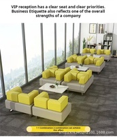 Ensemble de canapés de réception de bureau de style moderne, mobilier commercial avec couleur personnalisable