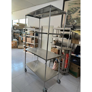 Estanterías de Acero Inoxidable de 4 Niveles <span class=keywords><strong>para</strong></span> <span class=keywords><strong>Cocina</strong></span>, Garaje, Estanterías Metálicas Resistentes y <span class=keywords><strong>Estante</strong></span> de Almacenamiento Industrial - Product Image 1