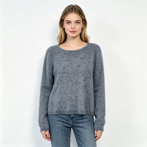 Suéter de Cuello Redondo para Mujer, 100% Cachemira Pura, Tejido de Punto Suave y Afelpado de Lujo para Invierno - Product Image 1