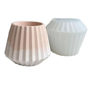 3D facile funzionamento elaborato lucido lampada <span class=keywords><strong>da</strong></span> tavolo a righe modello di paralume <span class=keywords><strong>in</strong></span> Silicone stampo per mosaico <span class=keywords><strong>in</strong></span> resina di cemento per <span class=keywords><strong>vaso</strong></span> succulento - Product Image 6