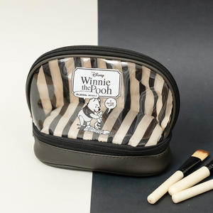 <b>Travel</b> Zipper Make Up <b>Toiletry</b> <b>Bag</b> Textured Double-Layered All-Purpose Cosmetic <b>Bag</b> - Product Image 3