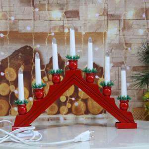Hot Sales Item 7L Warm White LED Wooden Bridge <b>Light</b> for Christmas Holiday Party Decoration - Product Image 2