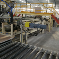 Machine automatique de fabrication de plaques de plâtre de 12.5mm PLC Core Min Ligne de production de plaques de plâtre d'investissement