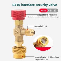 Vanne de sécurité manuelle à bille Hongsen HS-1221 pour la charge de liquide de climatisation, compatible avec les réfrigérants R410A et R22, fabriquée en Chine