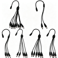 Connecteur d'alimentation Jack 5.5x2.1mm DC 12V, câble d'alimentation, 1 femelle, 8 mâles, adaptateur répartiteur, accessoires pour bande lumineuse LED