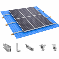 Kits de montage solaire Wanhos pour toit métallique, supports en L en aluminium pour l'installation de panneaux solaires sur toit en tôle