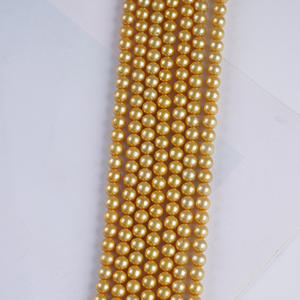 Perles d'eau douce rondes naturelles de 4-5 mm, blanches/roses/colorées, en vrac, semi-finies, pour colliers et bracelets DIY, accessoires - Product Image 2