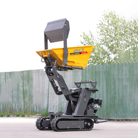 Mini Dumper Pas Cher 500kg Mini Dumper Portable sur Chenilles Mini Transporteur Construction Hydraulique Diesel Mini Dumper sur Chenilles