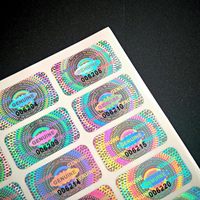 120 Etiquetas Holográficas de Seguridad a Prueba de Manipulación, Sello de Garantía Nulo, Números Holográficos Rectangulares para Supermercados y Negocios