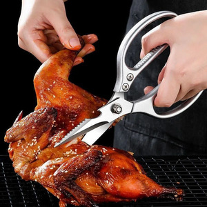 Multi-purpose <b>kitchen</b> and household scissors manufacturer sells stainless steel chicken bone scissors, all-steel food scissors, - Product Image 1