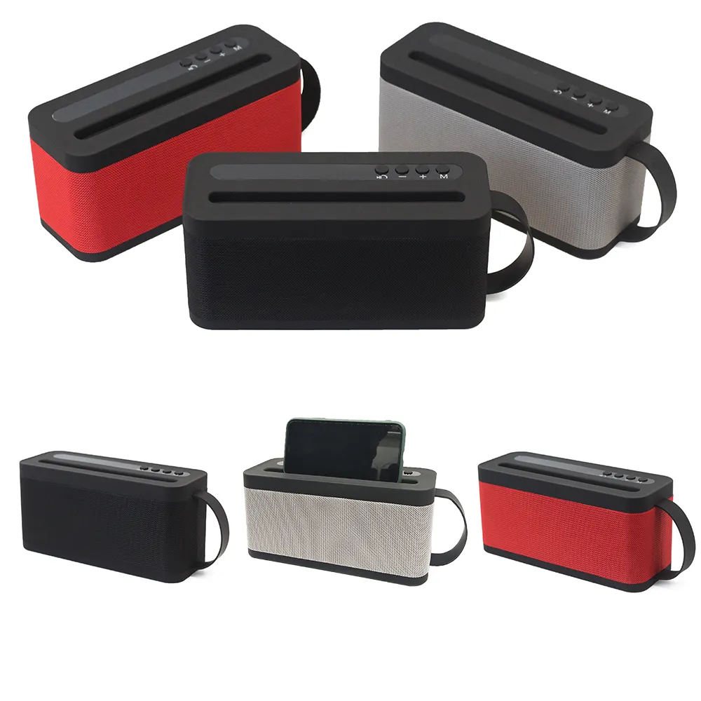 Alto-falante lenyes recém-chegado, bluetooth, dois alto-falantes externos, smart card, subwoofer