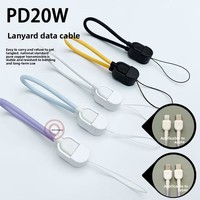 Cable de Datos 2 en 1 USB-C/Anti-Pérdida Compatible con iPhone, Carga Rápida PD de 60W (Material de Elastómero Termoplástico)