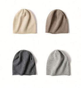 Wholesale Slouch Cashmere Wool Winter <b>Hat</b> Autumn Knitted Beanie <b>Hat</b> - Product Image 4