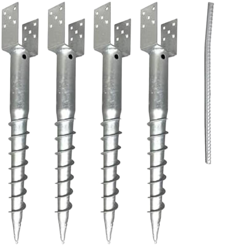 Wholesale Price Custom Solar PV Ground Mounting Stand Structure Solar Panel Ground Screw Pile Ramming Into Soil