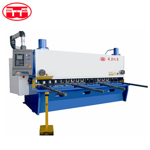 Mesin Pemotong Baja Hidrolik CNC/NC 4Mm 6Mm 8Mm 10Mm, Mesin Pemotong Baja Pelat Baja Mesin Pencukur Guillotine dengan E22/DA41 Presisi Tinggi