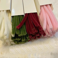 Fil chenille ultra-dense 8 mm, 60 couleurs, en polyester, 100 pièces/rouleau, pour loisirs créatifs éducatifs, cadeaux pour enfants, vente en gros