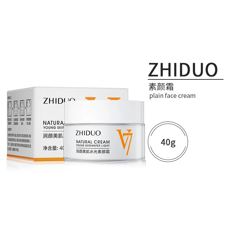 Oem Private Label Zhiduo Groothandel 40G Concealer Natuurlijke Naakt Make-Up Lifting Isolatie V7 Effen Crème