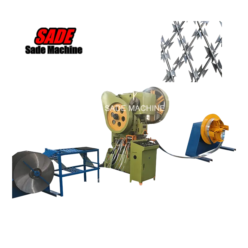 Automatic Galvanized Steel Razor Blade Barbed Wire Making Machine Production Line Low Price