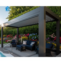 Pergola en aluminium Sweet Home, pergola bioclimatique motorisée, gazebo électrique, jardinage écologique, imperméable, résistant au vent