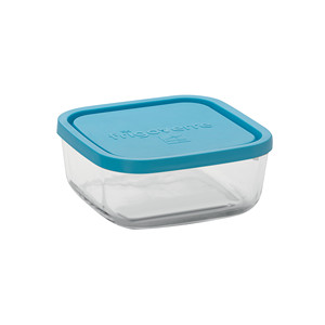 Frigoverre <b>Square</b> Glass Airtight Container 10 × 10 × 5 h cm, with Airtight Lid - Product Image 1