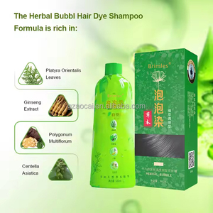 Shampoo colorant capillaire permanent à base de plantes, noir, sans ammoniaque, sans tache sur la peau, 500 ml, prix de gros d'usine, best-seller - Product Image 4