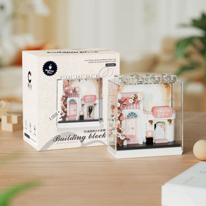 Bloques de Construcción de Cafetería, Rompecabezas, Juguete, Adorno de Escritorio de Floristería, Regalo de San Valentín para Novia - Product Image 3