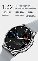 Montre intelligente unisexe IP67 étanche, thermomètre, fréquence cardiaque, oxygène sanguin, surveillance du sommeil, modes sportifs et météo, écran tactile HD complet