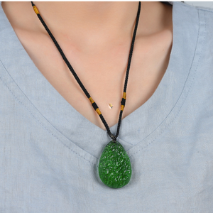 Health Czech Meteorite Green Stone Waterdrop Teardrop Shape <strong>Moldavite</strong> Pendant <strong>Necklace</strong> for Women Men Anniversary - Product Image 3