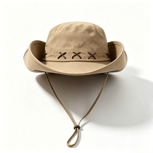 Chapeau de safari unisexe pliable à large bord, protection UV UPF50, en toile, avec sangle de menton réglable, idéal pour le sport, les voyages et l'usage quotidien - Product Image 6